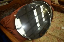 Two oval wall mirrors, width approx. 85 and 57cm