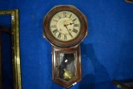 A Victorian station style wall clock (af)