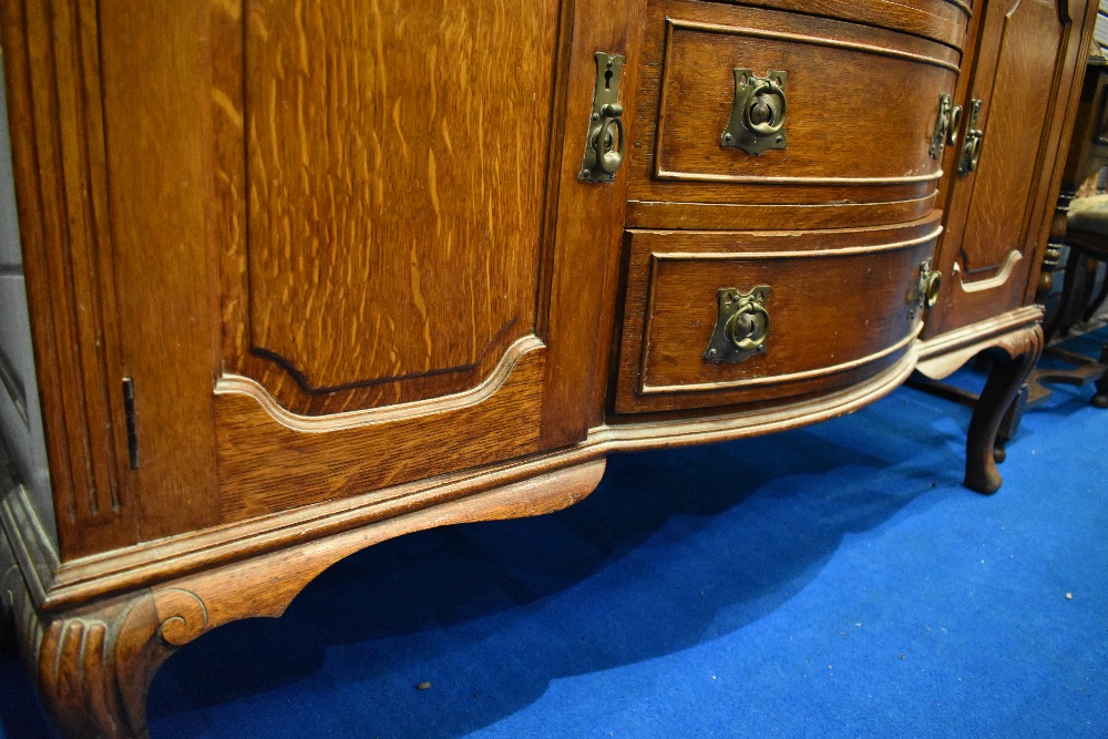 A late Victorian oak mirror back sideboard , with Art Nouveau style brass handles - Image 20 of 24