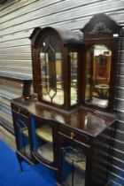 A Victorian mahogany display cabinet, dimensions approx. W121, D44, H195cxm