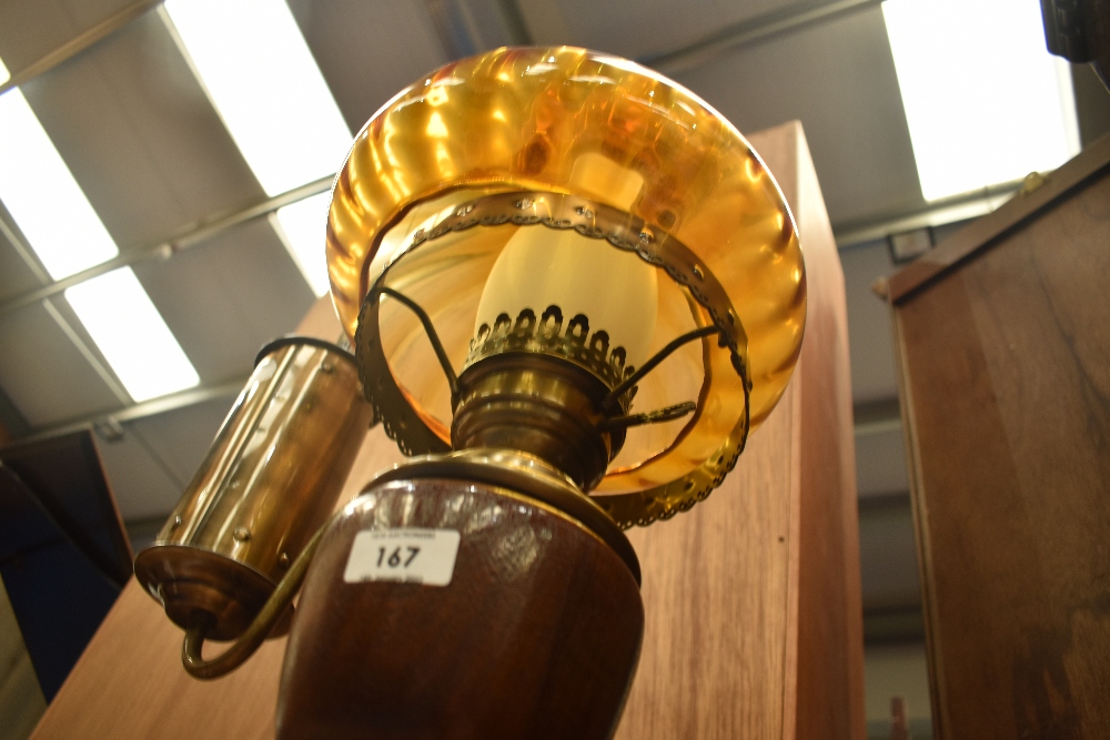 A novelty reproduction table lamp in the form of an gas lamp. Overall height 78cm. - Image 4 of 6