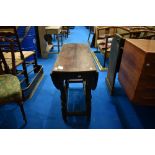 A 19th Century oak gateleg dining table, approx (open) 112 x 95cm