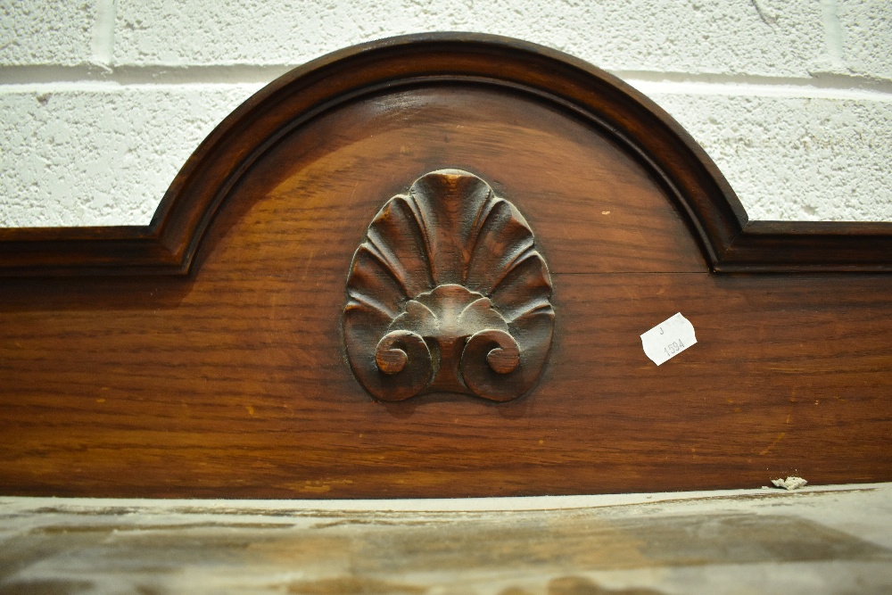 A late Victorian oak mirror back sideboard , with Art Nouveau style brass handles - Image 18 of 24