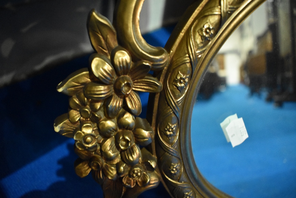 Two vintage mirrors, gilt and brass - Image 4 of 7
