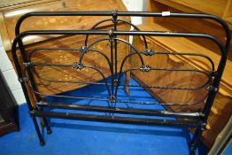 A reproduction metal bed frame , width 120cm (4ft)