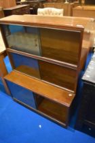 A vintage oak minty style stacking bookcase , three tier, max. Dimensions approx. H113 W89 D40cm