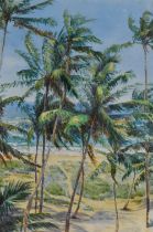 20th Century Continental School, watercolour, 'The Incoming Tide, Manzarilla, Trinidad', A Caribbean