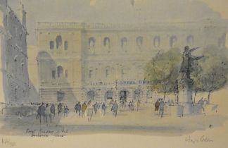 After Hugh Casson (1910-1999, British), coloured print, 'Royal Academy of Arts, Burlington House',