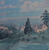 After Winston Spencer Churchill (1874-1965), coloured print, 'View from Chartwell', limited
