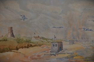 W.Gregory (20th Century), watercolour, 'Towards Anderby Creek', Lincolnshire, signed lower left