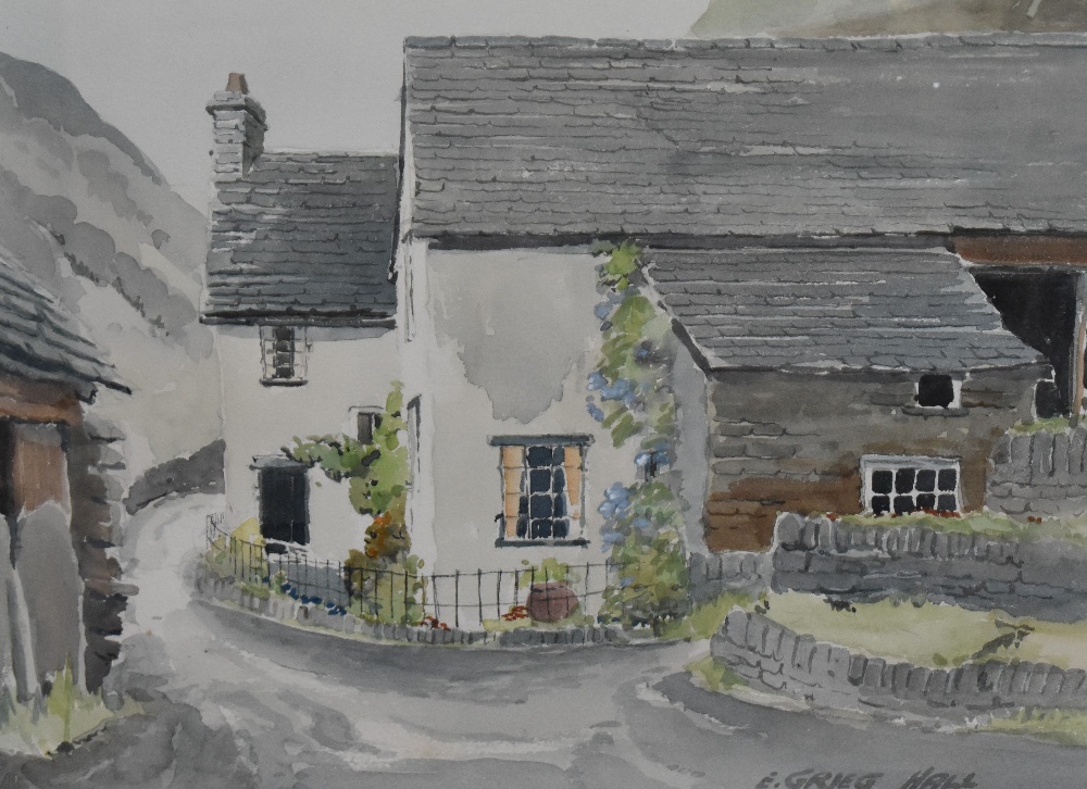 *Lake District Interest - James Ingham Riley (20th Century), watercolour, 'Barn At Harry Place', - Image 3 of 5