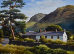 *Lake District - Alan R. Thompson (20th Century, British), oil on board, 'Buttermere Village',