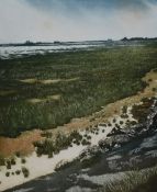 *Local Interest - After Helen Hanson (20th Century, British), coloured etching, 'Sea Lavender',