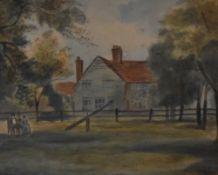 Artist Unknown (20th Century), watercolour, 'Bishop Keld Farm', North Yorkshire, initials and