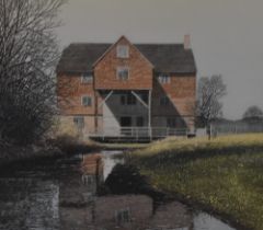 Paul Bisson (b.1938, British), aquatint etching, 'Shalford Mill', Surrey, signed to the lower right,