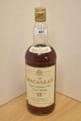 A bottle of 1980's/90's The Macallan 12 Year Old Single Highland Malt Whisky, matured in sherry