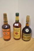 Two bottles of 1980's/90's Kentucky Straight Bourbon Whiskey, Old Grand-Dad, 40% vol, 750ml and Four