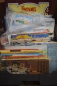 BOX OF TRADING CARDS BY SETS IN ALBUMS ALONG WITH RANGE OF LADYBIRD BOOKS Box with ranges of Trade