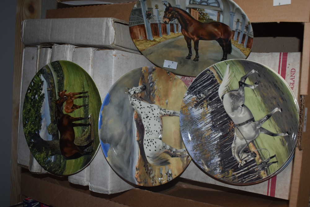 A selection of Spode collectors plates of mainly horse interest.