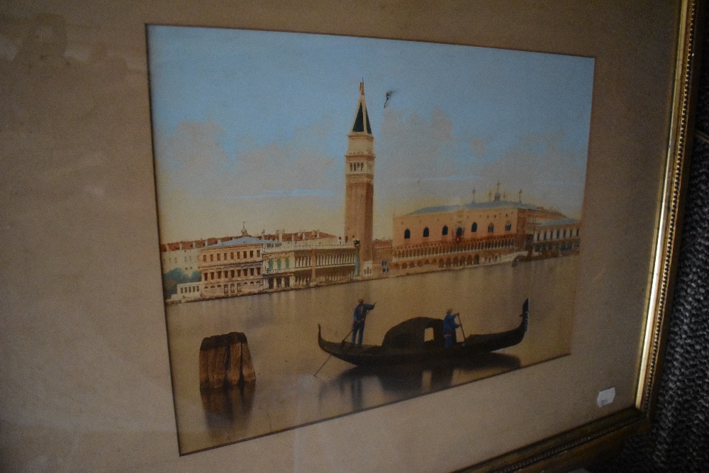 After Carlo Naya (1816-1882, Italian), hand coloured photographic prints, Architecture of Venice, - Image 3 of 5