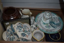 A Mason's 'Paladian' three section dish, a Coalport 'Rose Arbour' a Denby 1 3/4pt teapot, a small