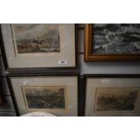 Three vintage framed and glazed prints, of hunting interest.