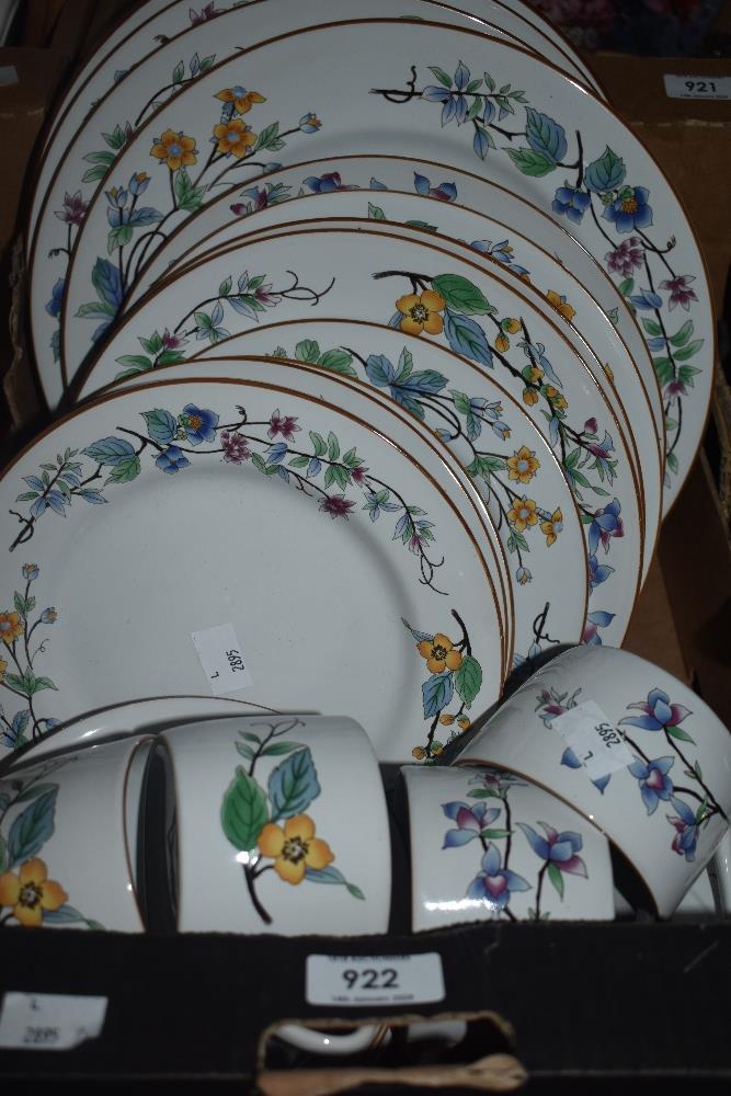 A quantity of decorative Indonesian 'Woodhill' floral patterned dinner and teawares.