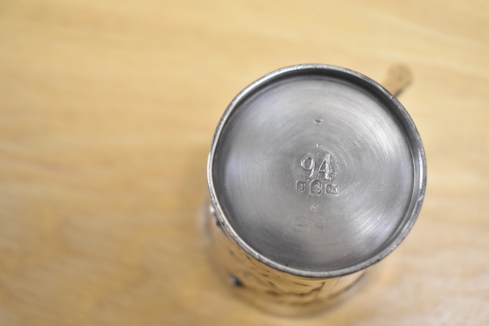 A WMF Britannia metal cup, of flared cylindrical form with Art Nouveau sinuous foliate decoration - Image 4 of 4