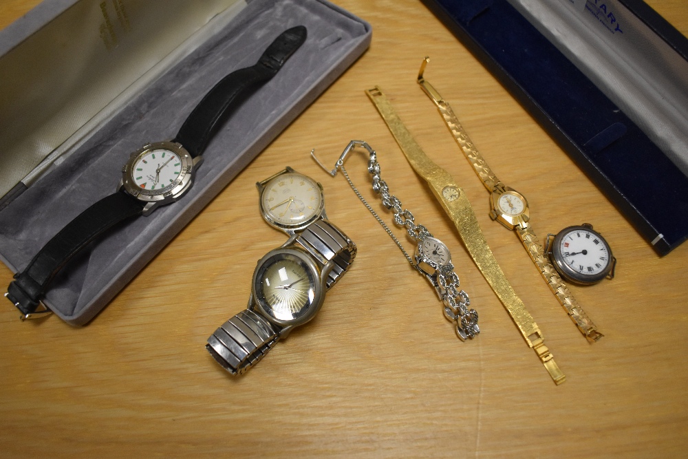 An Art Deco textured and gold coloured ladies Rotary wristwatch, and a selection of other - Image 2 of 4