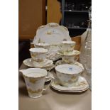 A selection of Grafton tea wares, including cups, saucers, plates, sugar basin and jug, having