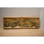 A pair of early 20th Century Arthur Osbourne Ivorex decorative plaques illustrating scenes from