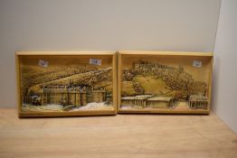 A pair of early 20th Century Arthur Osbourne Ivorex decorative plaques illustrating scenes from