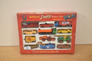 A Lone Star Impy Super Cars and Lorries Gift Pack 309, 12 vehicles all appear in good condition,