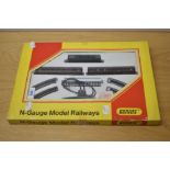 A Hornby Minitrix N Gauge N102 Passenger Train Set comprising, Diesel Locomotive, two Carriages