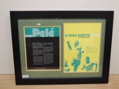 A Washington Green Fine Art Inside Cover of Pele Brochure, specially framed behind strengthened