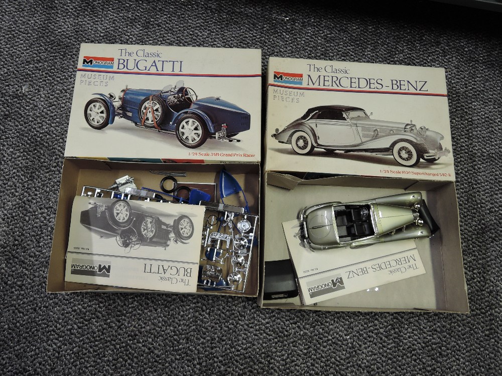 Twelve Monogram 1:24 scale Vintage Car plastic Model Kits, all opened, some part made, not checked - Image 2 of 6