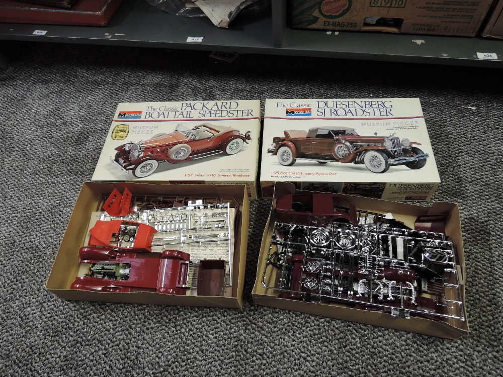 Twelve Monogram 1:24 scale Vintage Car plastic Model Kits, all opened, some part made, not checked - Image 6 of 6