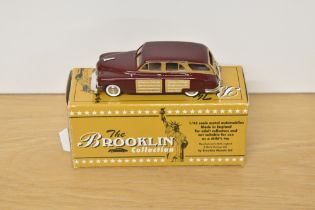 A Brooklin Models The Brooklin Collection 1:43 scale die-cast, BRK 43B Packard Eight Woody, maroon
