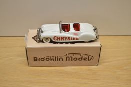 A Brooklin Models 1:43 scale die-cast, No 8A 1941 Chrysler Newport Indy Pace Car, in original box
