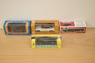 Four various die-cast models, Budgie 102 Rolls-Royce Silver Cloud, Diapet Yonezawa Toys +G71 Rolls