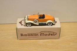 A Brooklin Models 1:43 scale die-cast, No 12 1931 Hudson Greater 8, in original box with inner