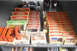 A shelf of Lledo Days Gone die-casts including Horse Dfrawn, Three Vehicle Sets, Royal Mail and GWR,