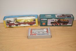 Three die-casts, Corgi Major 1143 American Lafrance Aerial Rescue Truck, Corgi Classics 23101