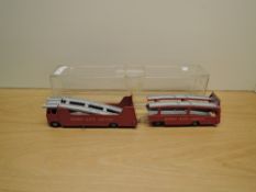 A Dinky Super Toys die-cast, 984 Car Carrier with 985 Trailer, Dinky Auto Services decal, in red and