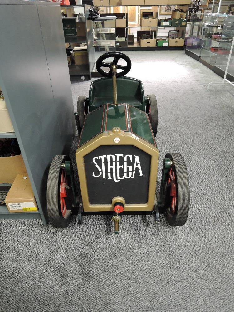 A modern wooden Strega Rocking Car, vintage model car with adjustable wheel for access to seat, turn - Image 2 of 3