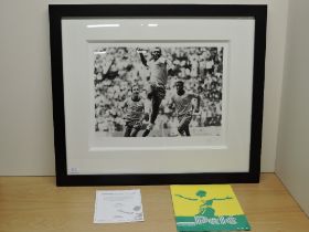 A Washington Green Fine Art Limited Edition Print, Pele, Goal!, 89/225, bearing pencil signature,