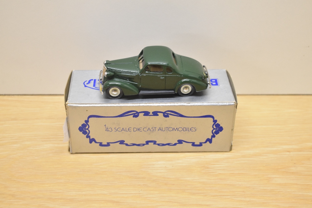 A Brooklin Models 1:43 scale die-cast, No4 1937 Chevrolet Coupe, green, in original box with inner