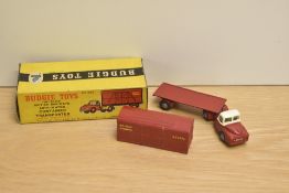 A Budgie die-cast, No 252 British Railway 00 scale Articulated Container Transporter, in original