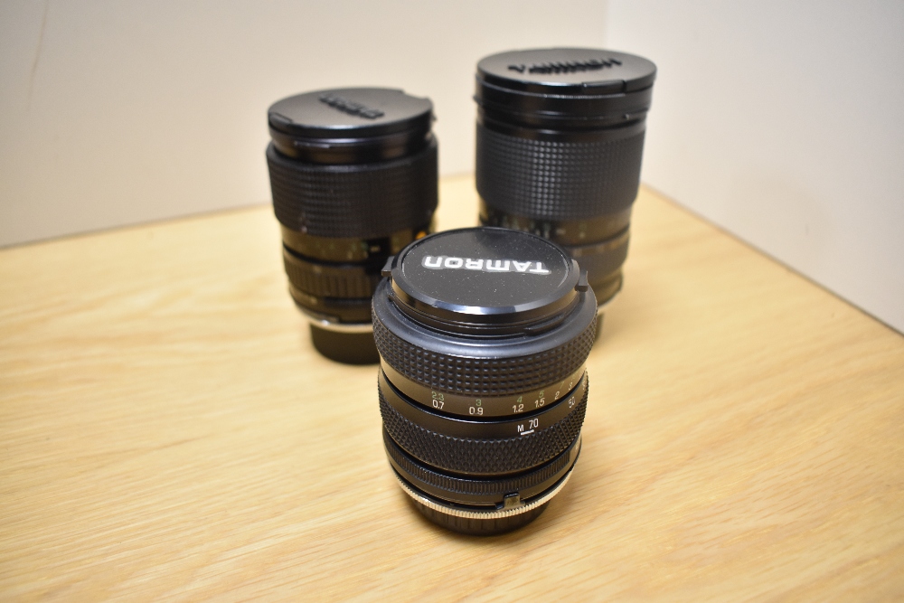 Nine Tamron lenses. Three 1:3,5-4,5 28-70mm, four CF Macro 1:3,5-4,5 28-70mm and three SP CF Macro - Image 2 of 7