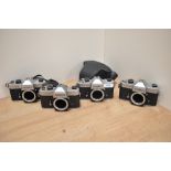 Four Yashica TL Electro camera bodies